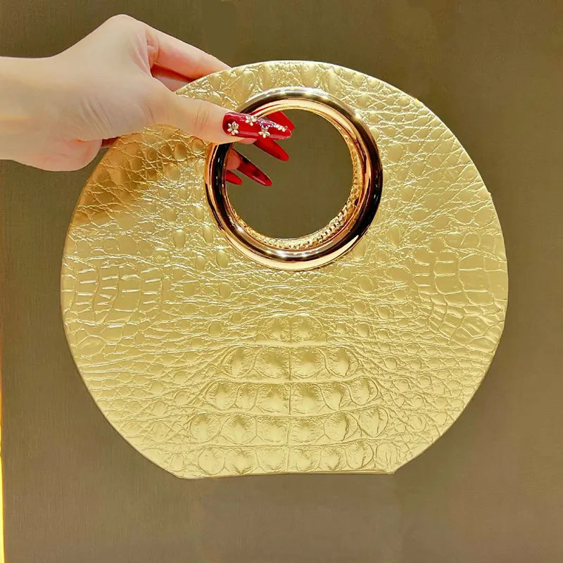Boss Circle Croc Clutch